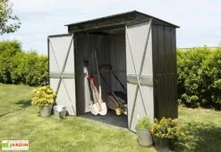 Armoire De Jardin En Acier Galvanisé 208 X 130 Cm