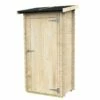 Abri De Jardin Adossable En Bois De Pin Brut Arturo - 98 X 64 X 188 Cm -MON AMENAGEMENT JARDIN Soldes remise jardin adossable bois arturo