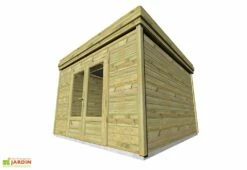 Abri De Jardin En Bois De Pin Traité Et Toiture Bac Acier – 10,9 M² -MON AMENAGEMENT JARDIN Soldes remise jardin bois design moderne