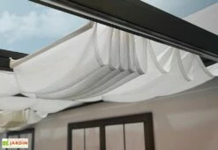 Rideaux De Toit Pour Pergola Stockholm | Palram – Canopia -MON AMENAGEMENT JARDIN Soldes rideaux replies pergola stockholm canopia palram