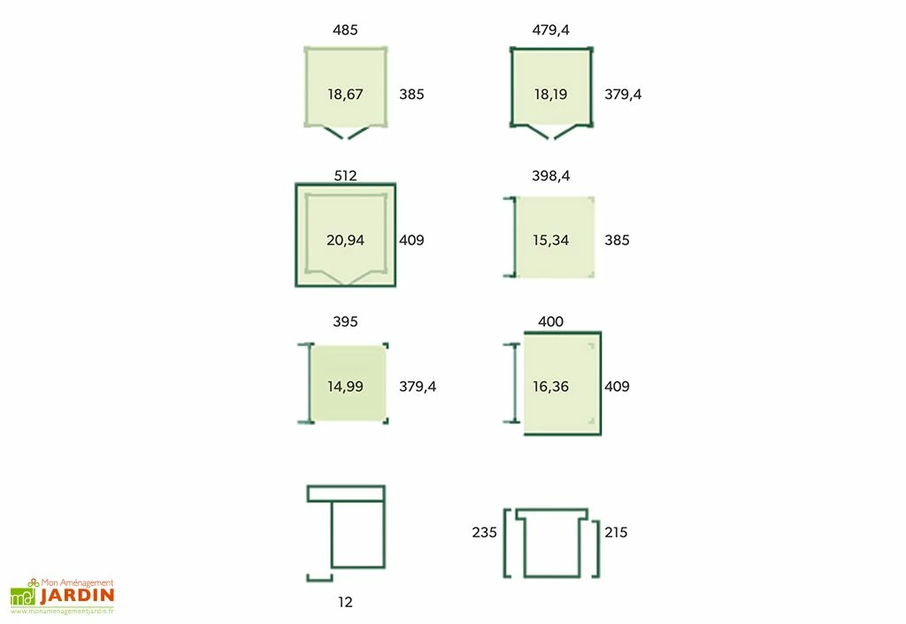 Abri De Jardin En Bois D’épicéa Brut Avec Auvent – 37,3 M² 5 Abri De Jardin En Bois D’épicéa Brut Avec Auvent – 37,3 M² – Image 3