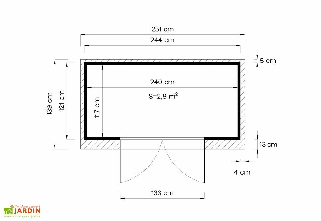 Abri De Jardin En Bois De Sapin Traité Skur 2 – 3,17 M² 8 Abri De Jardin En Bois De Sapin Traité Skur 2 – 3,17 M² – Image 6