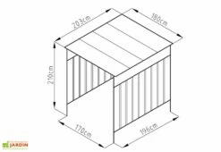 Abri à Vélo En Acier Anthracite 3,6 M² -MON AMENAGEMENT JARDIN Soldes schema abri velo acier