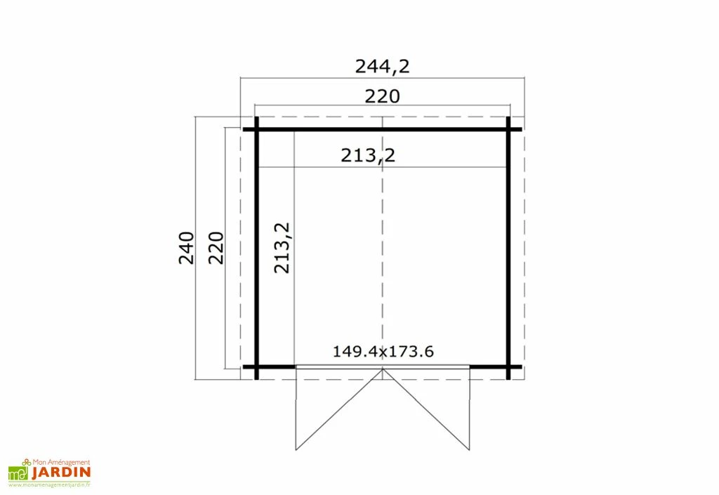 Abri De Jardin En Bois D’épicéa Traité Anny – 5,85 M² 4 Abri De Jardin En Bois D’épicéa Traité Anny – 5,85 M² – Image 2