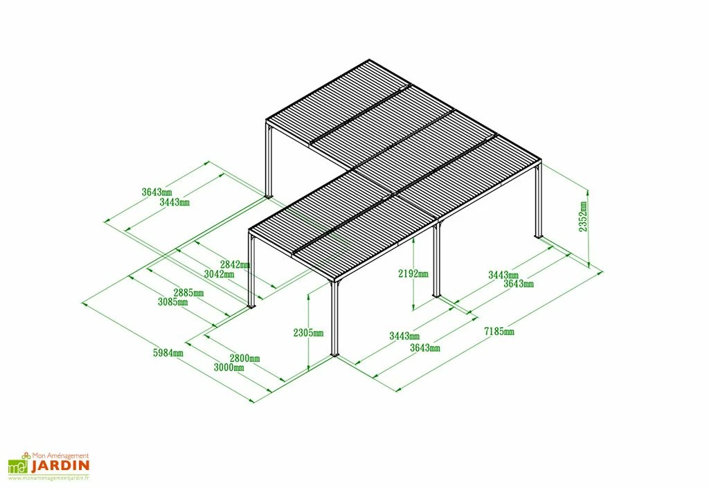 Pergola Bioclimatique Lames Orientables En Aluminium 32,63 M² 8 Pergola Bioclimatique Lames Orientables En Aluminium 32,63 M² – Image 6