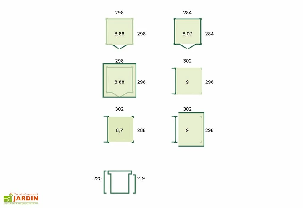 Abri De Jardin En Bois D’épicéa Brut Avec Auvent – 17,8 M² 5 Abri De Jardin En Bois D’épicéa Brut Avec Auvent – 17,8 M² – Image 3