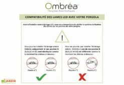 Kit éclairage Pour Pergola Ombréa 2 Lames – 3 M -MON AMENAGEMENT JARDIN Soldes schema kit lampes led
