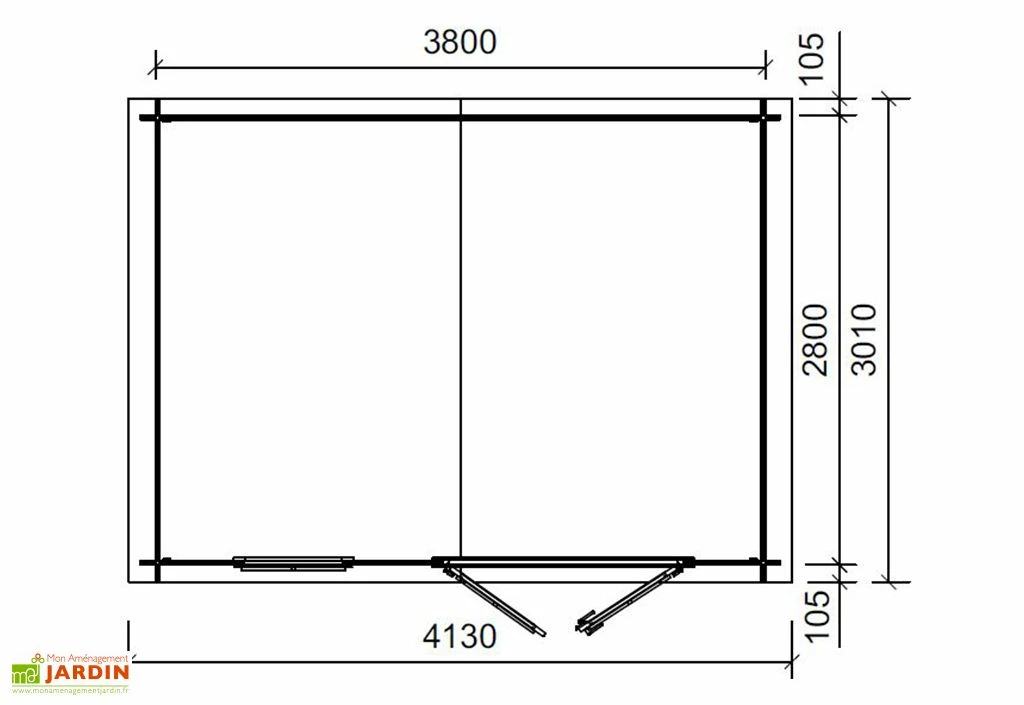 Abri De Jardin En Bois D’épicéa Brut 11,8 M² - Benny 4 Abri De Jardin En Bois D’épicéa Brut 11,8 M² - Benny – Image 2