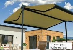 Store Banne Double Pente Avec Coffre – Enargite 4 X 6 M Manuel -MON AMENAGEMENT JARDIN Soldes store double pente alu anthracite toile ecrue