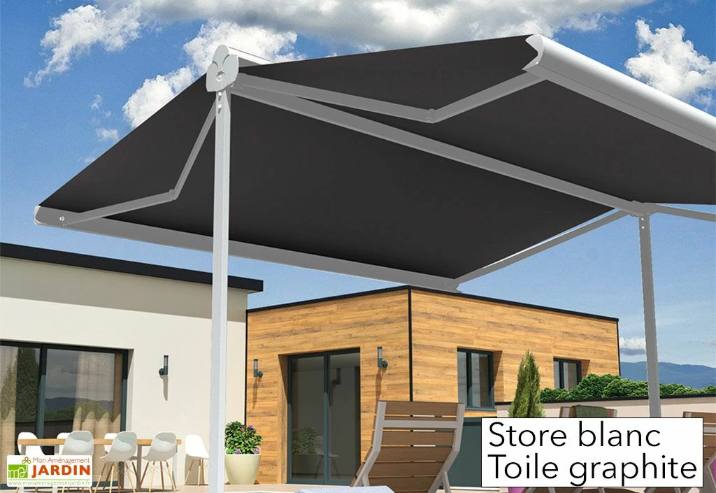 Store Banne Double Pente Avec Coffre – Enargite 4 X 6 M Motorisé 8 Store Banne Double Pente Avec Coffre – Enargite 4 X 6 M Motorisé – Image 6