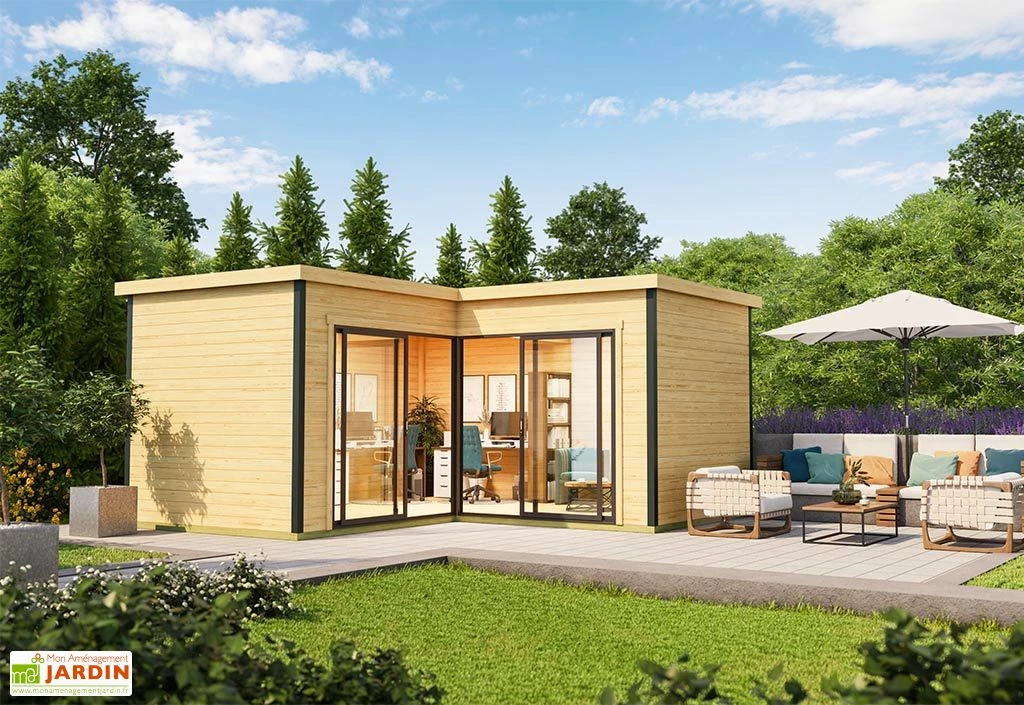 Studio De Jardin En Bois 25 M² Ep. 44 Mm – Doméo 6 Plus 3 Studio De Jardin En Bois 25 M² Ep. 44 Mm – Doméo 6 Plus
