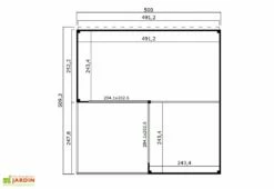 Studio De Jardin En Bois 25 M² Ep. 44 Mm – Doméo 6 Plus + Terrasse -MON AMENAGEMENT JARDIN Soldes studio jardin habitable bois domeo 6 plus v2 25m2 plan