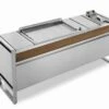 Table De Cuisson Avec Plancha à Gaz En Inox Et Friteuse Oasi 205C -MON AMENAGEMENT JARDIN Soldes table cuisson inox bois plancha friteuse