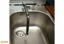 Table De Cuisson En Inox Avec Plancha à Gaz + Friteuse + évier + Mitigeur Oasi 205C -MON AMENAGEMENT JARDIN Soldes table cuisson inox oasi 205c 2 1