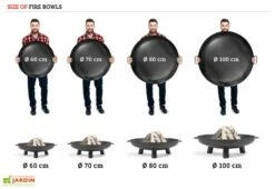 Braséro En Acier Cuba + Grille De Cuisson 70 Cm -MON AMENAGEMENT JARDIN Soldes taille brasero cookking avec homme comparaison 29