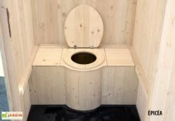 Toilettes Sèches Extérieures En Bois 120 X 105 X 215 Cm - Ventarèl -MON AMENAGEMENT JARDIN Soldes toilettes seches deux bacs