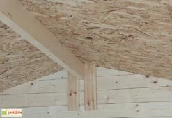 Abri De Jardin En Bois Brut 3,9 M² 16 Mm - Gaeta -MON AMENAGEMENT JARDIN Soldes toit abri de jardin bois 2