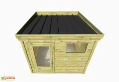Abri De Jardin En Bois De Pin Traité Et Toiture Bac Acier – 6,25 M² -MON AMENAGEMENT JARDIN Soldes toit bac acier petit abri jardin