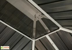 Pergola Fermée En Aluminium 4 X 3 M Avec Toiture Acier - Bolata -MON AMENAGEMENT JARDIN Soldes toiture interieure pavillon ferme bolata sojag