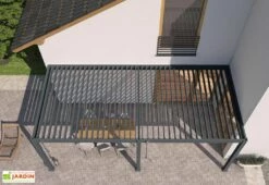 Pergola Bioclimatique Ombréa En Aluminium 3 X 6 M Adossée - Anthracite 13 Pergola Bioclimatique Ombréa En Aluminium 3 X 6 M Adossée - Anthracite -MON AMENAGEMENT JARDIN Soldes toiture pergola bioclimatique adossee 3x6m aluminium ombrea 15 729216