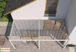 Pergola Bioclimatique Ombréa En Aluminium 3 X 6 M Adossée - Blanche 10 Pergola Bioclimatique Ombréa En Aluminium 3 X 6 M Adossée - Blanche -MON AMENAGEMENT JARDIN Soldes toiture pergola bioclimatique adossee 3x6m aluminium ombrea 15 729278