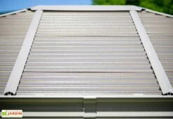Tonnelle De Jardin En Aluminium Et Acier Galvanisé Striano 10,78 M² -MON AMENAGEMENT JARDIN Soldes toiture tonnelle metal sojag striano 10m2