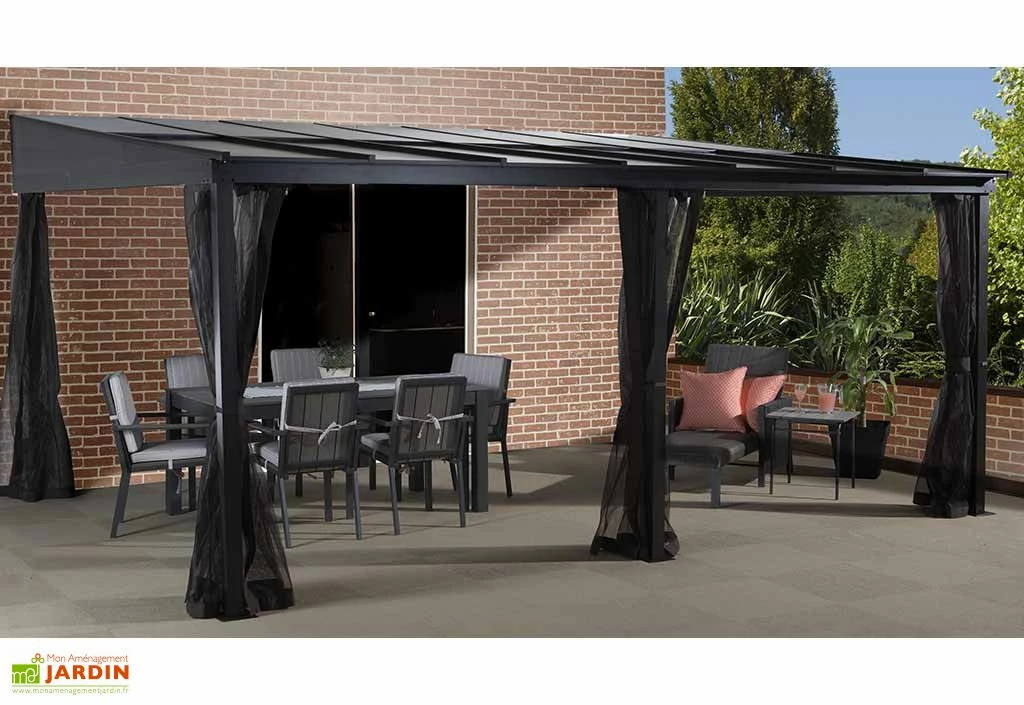 Tonnelle Adossée En Aluminium Et Polycarbonate St Barth 17,53 M² 3 Tonnelle Adossée En Aluminium Et Polycarbonate St Barth 17,53 M²