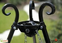 Trépied 180 Cm Et Grille De Cuisson Ronde Acier Inox Pour Braséro -MON AMENAGEMENT JARDIN Soldes trepied 180cm grille cuisson ronde acier inox brasero