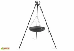 Trépied 180 Cm Et Wok Acier Brut Pour Braséro