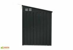 Cache-Poubelle Double En Acier 100 X 172 X 131 Cm -MON AMENAGEMENT JARDIN Soldes vue laterale cache poubelle double metal anthracite